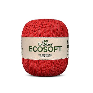 Barbante Ecosoft Euroroma N6 452m - Vermelho