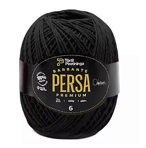 Barbante Persa Premium Têxtil Piratininga 400g N6 - Preto