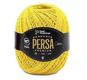 Barbante Persa Premium Têxtil Piratininga 400g N6 - Amarelo Canário