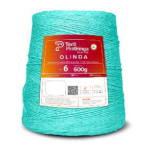 Barbante Olinda Colorido FIO 6  600g Verde Água