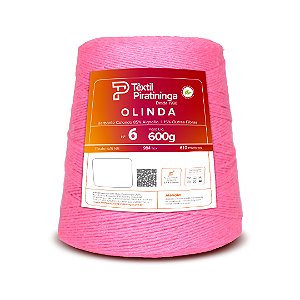 Barbante Olinda Colorido Fio 6 -  600g - Rosa