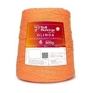 Barbante Olinda Colorido Fio 6 -  600g - Laranja