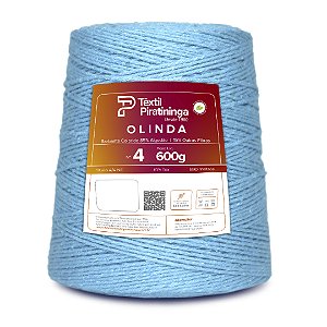 Barbante Olinda Colorido Fio 4 - 600g - Azul Turquesa