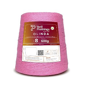Barbante Olinda Colorido 600g Fio 8 - Rosa