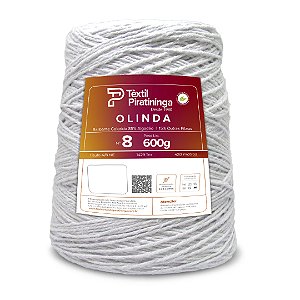 Barbante Olinda Colorido Fio 8 - 600g - Branco