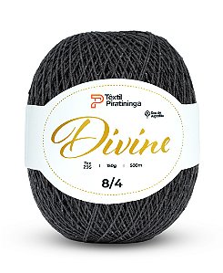 Barbante Divine Fio 8/4 Têxtil Piratininga 150g 500m - Cinza Escuro