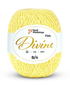 Barbante Divine Fio 8/4 Têxtil Piratininga 150g 500m - Amarelo Bebê