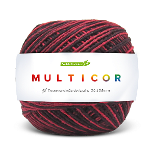 Barbante Multicolor Têxtil Piratininga 200g - Vermelho/Preto