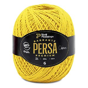 Barbante Persa Premium Têxtil Piratininga 200g N6 - Amarelo Canário