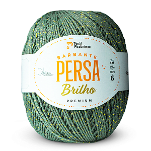 Barbante Persa Premium BrilhoTêxtil Piratininga 200g N6 Verde Musgo