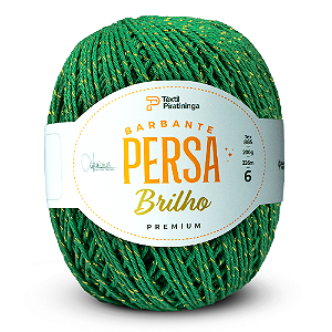 Barbante Persa Premium BrilhoTêxtil Piratininga 200g N6 - Verde Bandeira