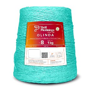 Barbante Olinda Têxtil Piratininga 1kg Fio 8 - Verde Água