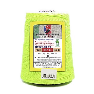 Barbante Colonial 700g Número 6 - Verde Fluorescente