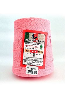 Barbante 1Kg Número 8 Rosa Fluorescente