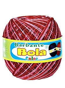 Barbante 350m Bola Color Vermelho/Rosa Médio