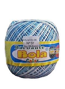 Barbante 200m Bola Color - Azul Bebê/Branco