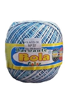 Barbante 200m Bola Color Azul Bebê/Branco