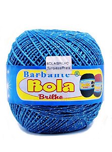 Barbante 200m Bola Color - Brilho Turquesa/Prata