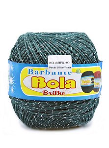 Barbante 200m Bola Color - Brilho Verde Militar/Prata