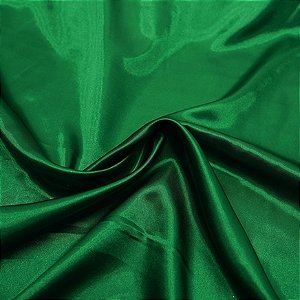 Tecido Cetim Charmousse Verde Bandeira 1,40x1,00m Para Roupas e Decorações