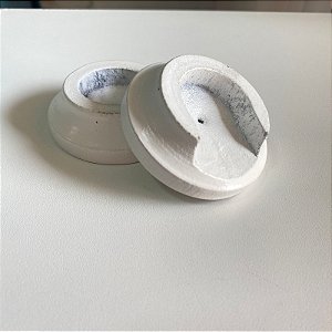 kit 2 Flange de Madeira para Varão de Cortina 28mm Branco