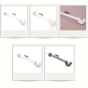 KIT PAR Suporte de Cortina Alongado 28mm + 15cm Decoração Casa Sala