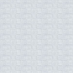 Papel de Parede Vip1065 Quadriculado Prata - Rolo Fechado de 53cm x 10m