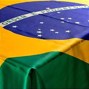 Bandeira do Brasil de Cetim 1,40x1,00m Copa do Mundo