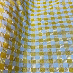 Oxford Xadrez 100% Poliester Amarelo 1,40x1,00m (por metro)