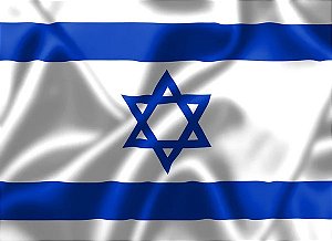 Bandeira de Israel de Cetim 0,91x1,40 Copa do Mundo