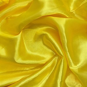 Cetim Amarelo Charmousse 1,40x1,00m Para Roupas e Decorações