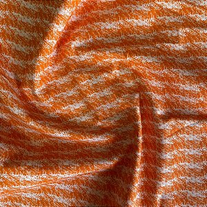 Tecido Tricoline Estampa Tweed Laranja 1,40m - Conjuntos Femininos Cropped - por metro