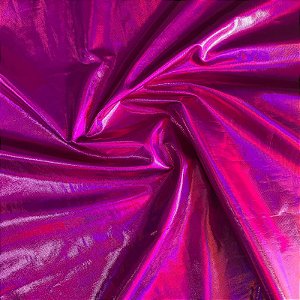 Tecido Vinil com Elastano Holográfico Pink - 1,50m