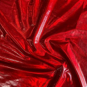 Tecido Vinil Vermelho com Elastano Holográfico - 1,50m