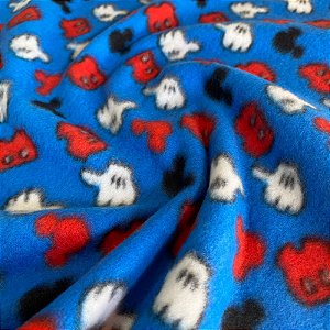 Tecido Soft Estampado Mickey 1,50x1,00m Pijama Infantil Inverno