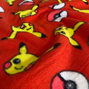 Tecido Soft Estampado Pokemon 1,50m Pijama Infantil Inverno
