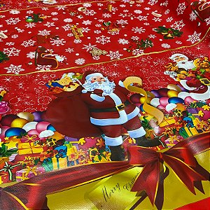 Toalha de Mesa Plástica Térmica Vermelha de Natal 1,40x1,00 Cozinha Decoração