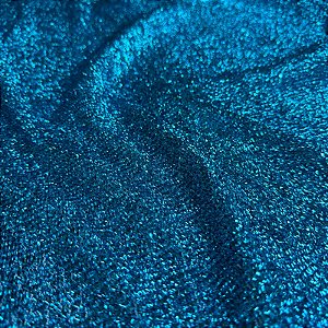 Tecido Lurex Azul Tiffany Esponjado 1,50m Para Decorações de Festa