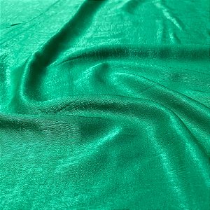 Tecido Seda Lisa Gloss Verde 1,50m - Para Roupas Femininas
