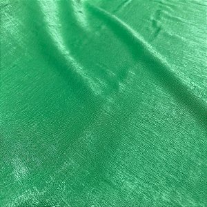 Tecido Seda Lisa Gloss Verde Esmeralda 1,50m - Para Roupas Femininas