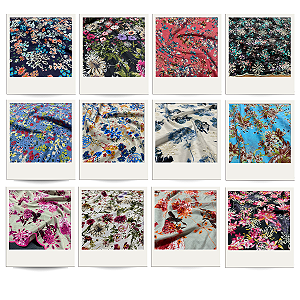 Tecido Lese Bordada Floral Pimavera 1,35m 100% Algodão Laise