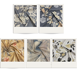 Tecido Estampado Linho Misto Floral 1,40m Decoração Cortinas Almofadas