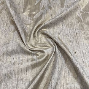 Tecido Linho jacquard Folha 3,00x1,00m P/ Decoração Cortinas
