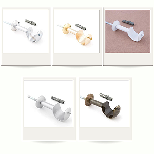 KIT Par de Suporte Simples 28mm para varão grosso de cortina Decorações