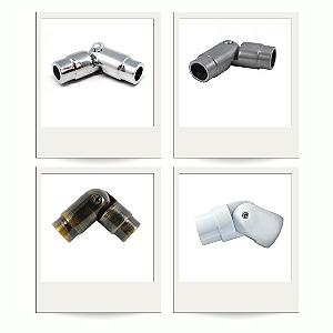 Cotovelo Articulado Para Varão De Cortina Fino 19mm Decoração Casa