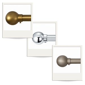 Kit 2 Ponteiras Para Cortina Bola Maciça 19mm (varão fino) Decoração Casa e Sala