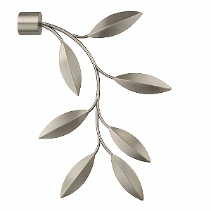 kit 2 Ponteiras de Cortina Folhas Elegante Para Varão 28mm Decoração Casa