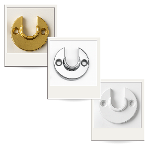 kit 2 Suporte Flange Para Varão de Cortina 13mm Decoração Casa