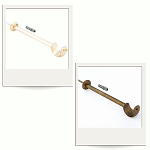 KIT PAR Suporte de Cortina Alongado 28mm + 20cm Decoração Casa Sala