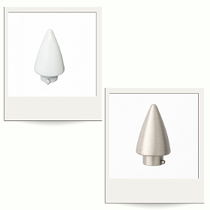 KIT 2 Ponteira de Cortina Cone 19mm Decoração Casa Sala